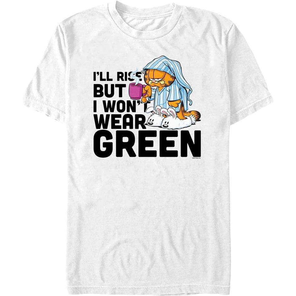 I Wont Wear Green Garfield Tshirt